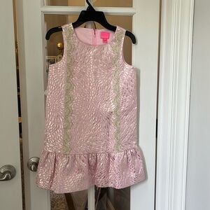 Lilly Pulitzer girls size 10 pink and gold dress.  NWOT - never worn.